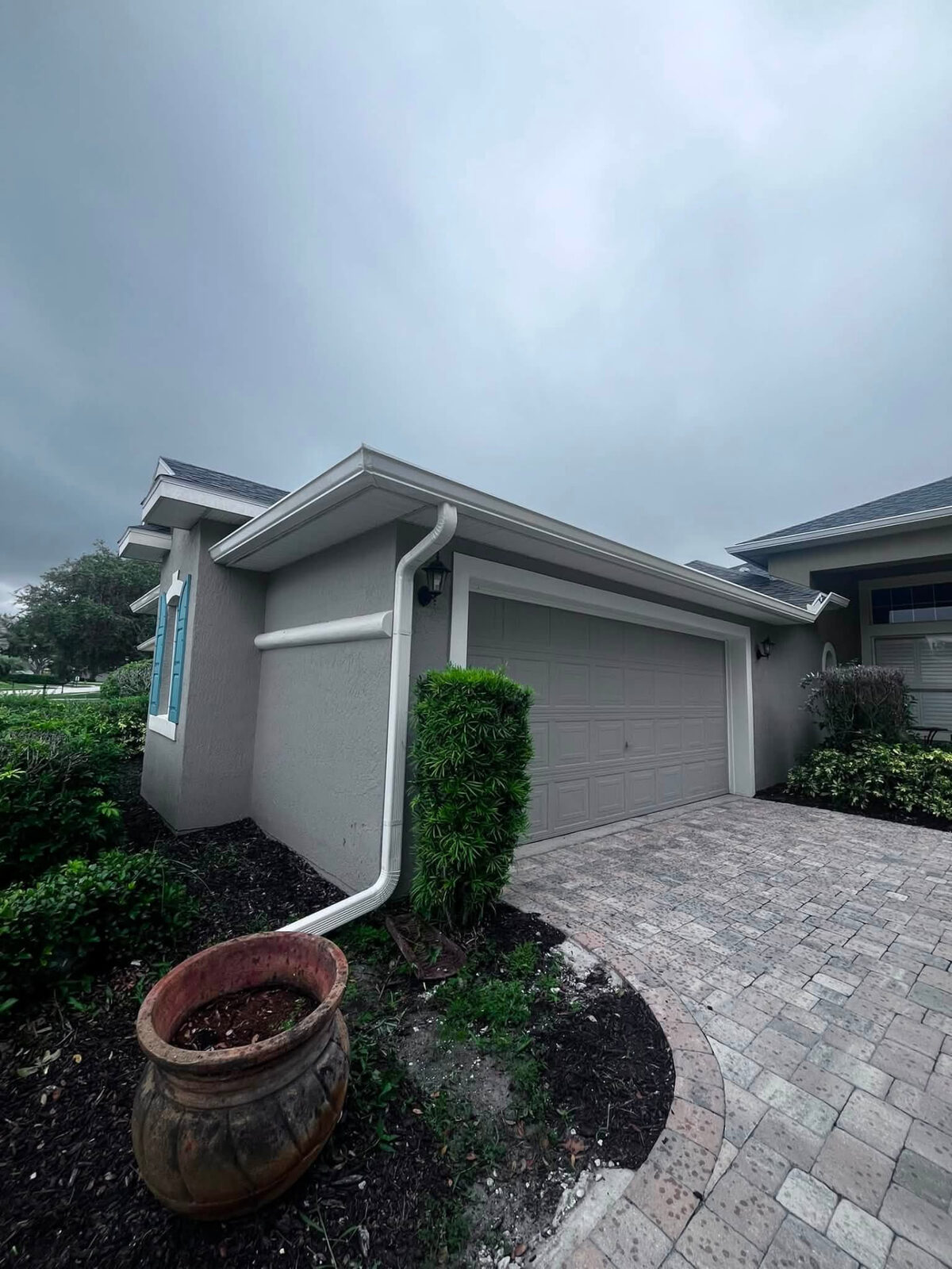 Downspout Rework — seamless gutter project in Roseland, FL