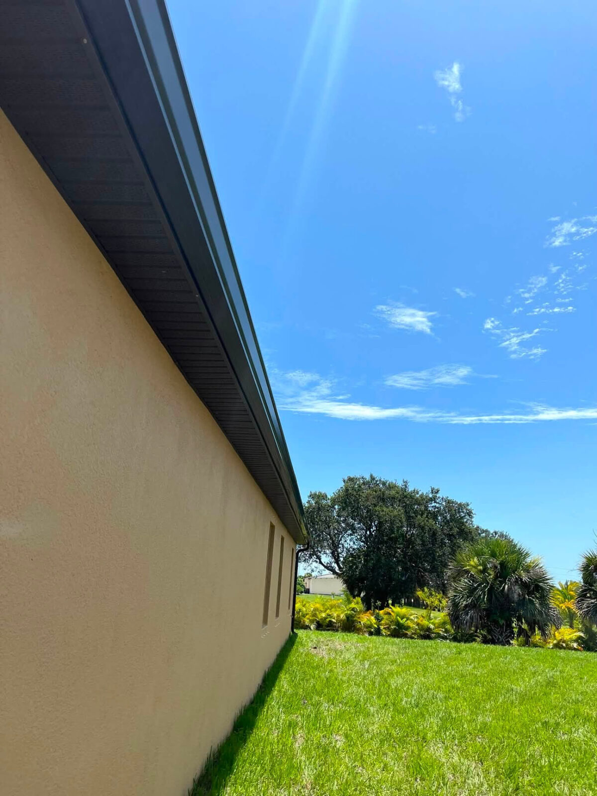 Fascia Line Inspection — seamless gutter project in Vero Beach, FL